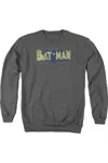 Gildan Batman Vintage Logo Splatter Adult Crewneck Sweatshirt In Pink