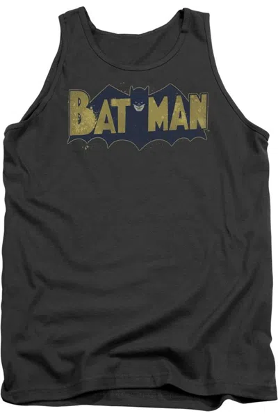 Gildan Batman Vintage Logo Splatter Adult Tank Top In Pink