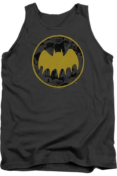 Gildan Batman Vintage Symbol Collage Adult Tank Top In Pink