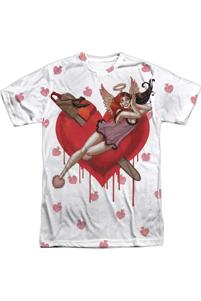 Gildan Batman Vroom Short Sleeve Adult Poly Crew T-shirt In White