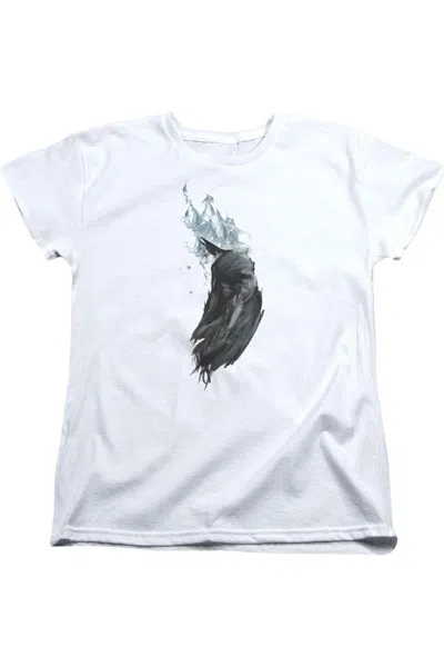 Gildan Batman Wash Short Sleeve Womens Tee / T-shirt In White