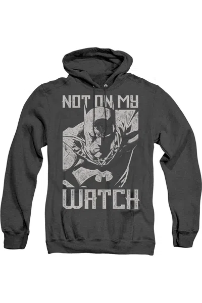 Gildan Batman Watch Adult Heather Hoodie / Hooded Sweatshirt In Black