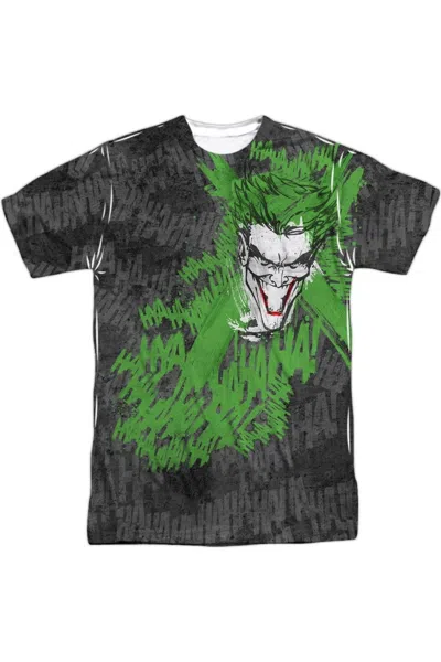 Gildan Batman Whats So Funny Short Sleeve Adult Poly Crew Tee / T-shirt In White