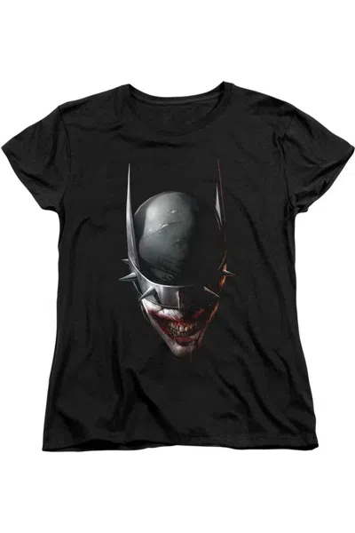 Gildan Batman Who Laughs Head Short Sleeve Women´s Tee / T-shirt In Black