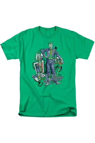 Gildan Batman Wild Cards Short Sleeve Adult Tee / T-shirt In Green