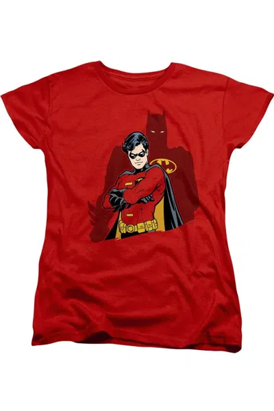 Gildan Batman Wingman Short Sleeve Womens Tee / T-shirt In Red