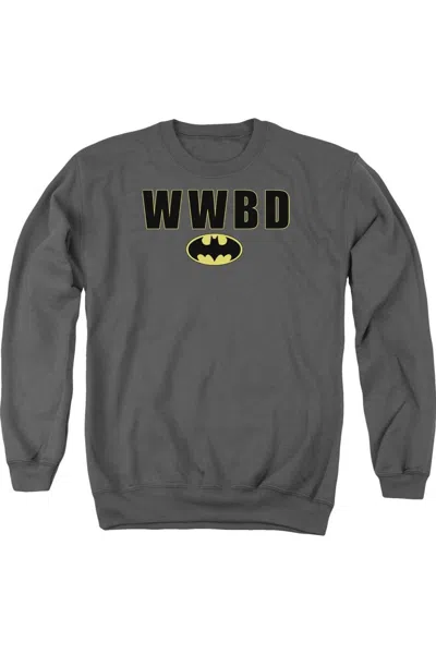 Gildan Batman Wonder Womanbd Logo Adult Crewneck Sweatshirt In Pink