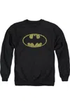Gildan Batman Word Logo Adult Crewneck Sweatshirt In Black