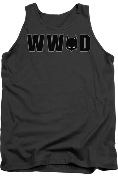 Gildan Batman Wwbd Mask Adult Tank Top In Pink