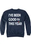 Gildan Been Goodish For Christmas Unisex Adult Crewneck Sweatshirt Sweater In Blue
