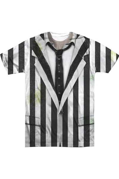 GILDAN BEETLEJUICE BEETLEJUICE SUIT (FRONT/BACK PRINT) SHORT SLEEVE ADULT POLY CREW TEE / T-SHIRT