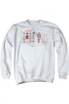 Gildan Big Bang Theory Bazinga Equation Adult Crewneck Sweatshirt In White