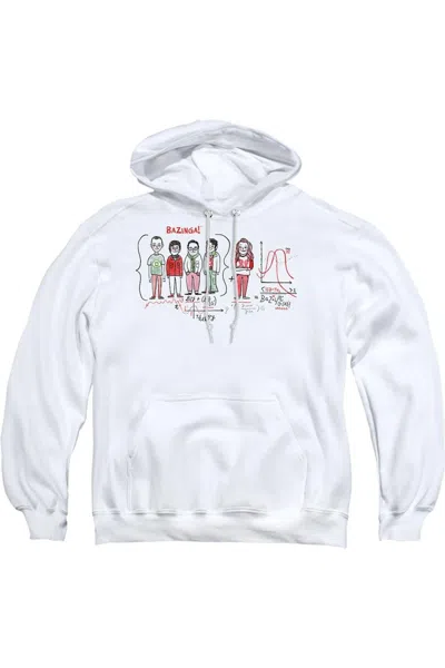 Gildan Big Bang Theory Bazinga Equation Adult Pull Over Hoodie / Hooded Sweatshirt In White