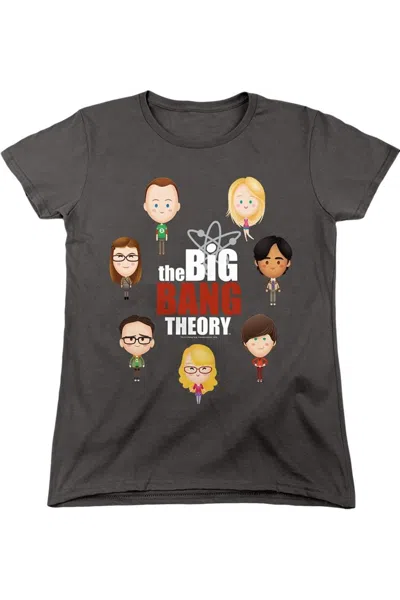 Gildan Big Bang Theory Emojis Short Sleeve Women´s Tee / T-shirt In Gray