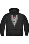 Gildan Big Bang Theory Pixelated Tux Adult Pull Over Hoodie / Hooded Sweatshirt In Black