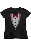 Gildan Big Bang Theory Pixelated Tux Short Sleeve Women´s Tee / T-shirt In Black