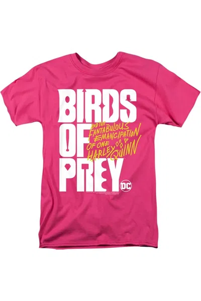 Gildan Birds Of Prey Birds Of Prey Logo Short Sleeve Adult Tee / T-shirt In Pink