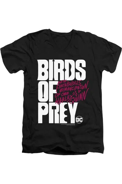 Gildan Birds Of Prey Birds Of Prey Logo Short Sleeve Adult V Neck Premium Cotton Tee / T-shirt In Black
