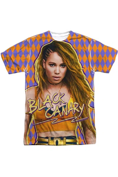 Gildan Birds Of Prey Black Canary Short Sleeve Adult Poly Crew Tee / T-shirt In White