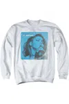Gildan Birds Of Prey Blue Canary Adult Crewneck Sweatshirt In White
