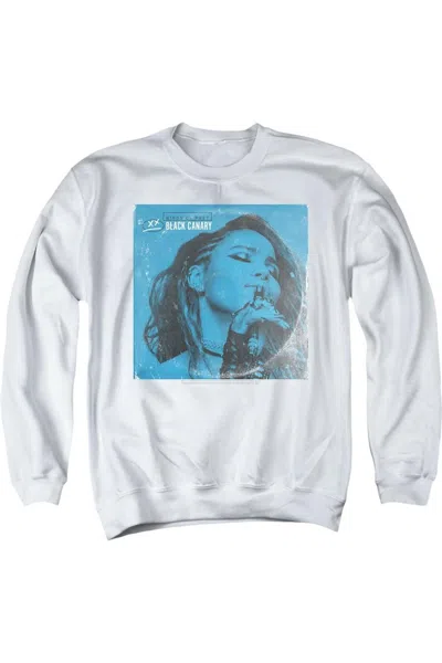 Gildan Birds Of Prey Blue Canary Adult Crewneck Sweatshirt In White