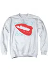 Gildan Birds Of Prey Face It Adult Crewneck Sweatshirt In White