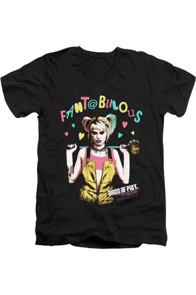 Gildan Birds Of Prey Fantabulous Short Sleeve Adult V Neck Premium Cotton Tee / T-shirt In Black