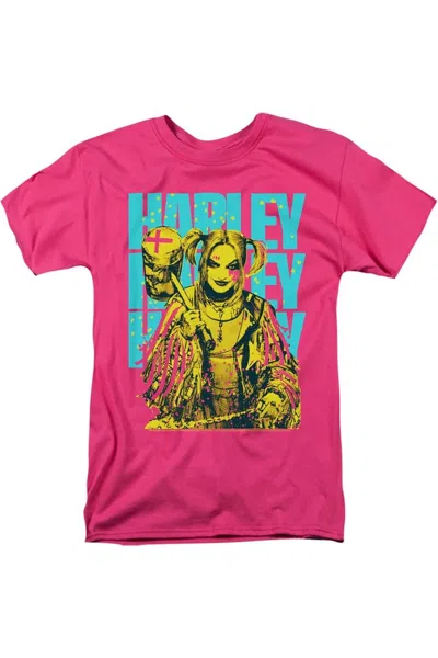 Gildan Birds Of Prey Harley Painted Short Sleeve Adult Tee / T-shirt In Pink