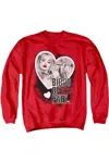 Gildan Birds Of Prey Heart Harley Adult Crewneck Sweatshirt In Red