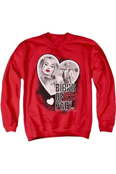 Gildan Birds Of Prey Heart Harley Adult Crewneck Sweatshirt In Red