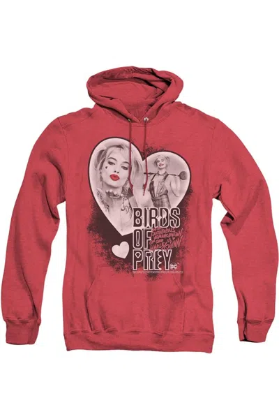 Gildan Birds Of Prey Heart Harley Adult Heather Hoodie / Hooded Sweatshirt In Red