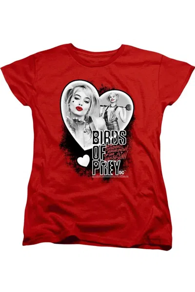 Gildan Birds Of Prey Heart Harley Short Sleeve Women´s Tee / T-shirt In Red