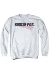Gildan Birds Of Prey Horizontal Logo Adult Crewneck Sweatshirt In White
