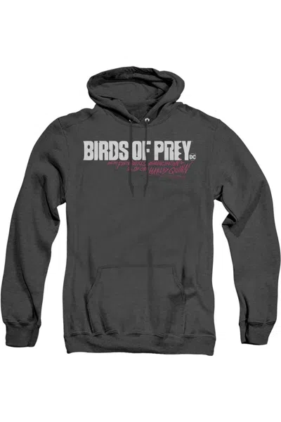 Gildan Birds Of Prey Horizontal Logo Adult Heather Hoodie / Hooded Sweatshirt In Black