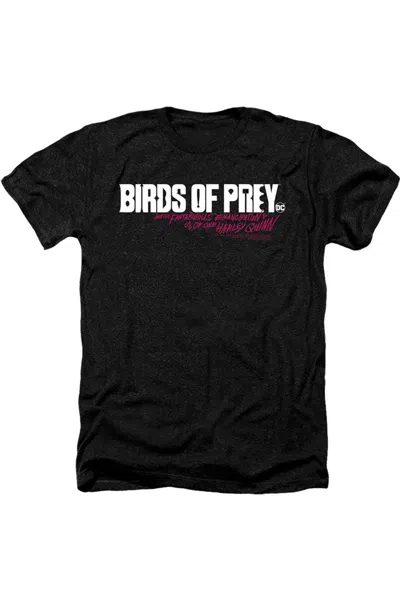 Gildan Birds Of Prey Horizontal Logo Adult Heather Tee / T-shirt In Black