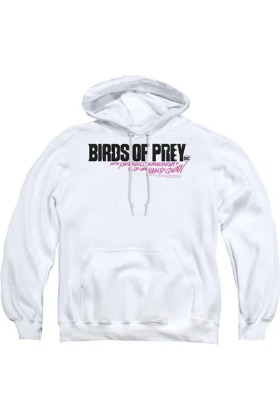 Gildan Birds Of Prey Horizontal Logo Adult Pull Over Hoodie / Hooded Sweatshirt In White