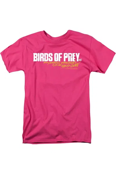 Gildan Birds Of Prey Horizontal Logo Short Sleeve Adult Tee / T-shirt In Pink