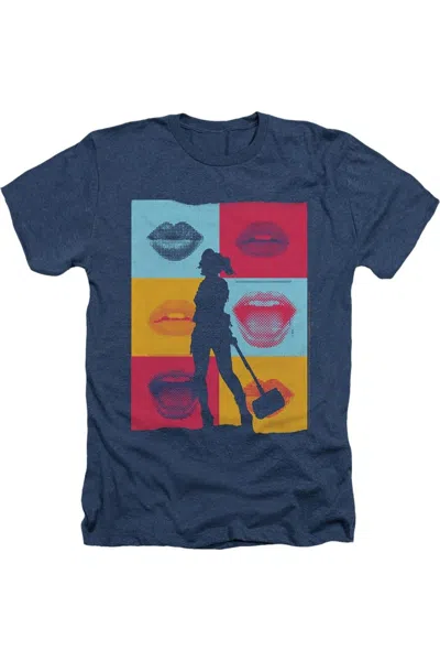Gildan Birds Of Prey Lips Adult Heather Tee / T-shirt In Blue