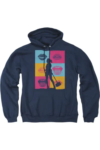 Gildan Birds Of Prey Lips Adult Pull Over Hoodie / Hooded Sweatshirt In Blue