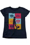 Gildan Birds Of Prey Lips Short Sleeve Women´s Tee / T-shirt In Blue