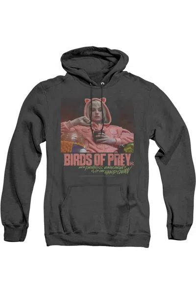 Gildan Birds Of Prey Love Stinks Adult Heather Hoodie / Hooded Sweatshirt In Black