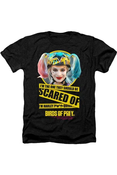 Gildan Birds Of Prey Scared Of Adult Heather Tee / T-shirt In Black