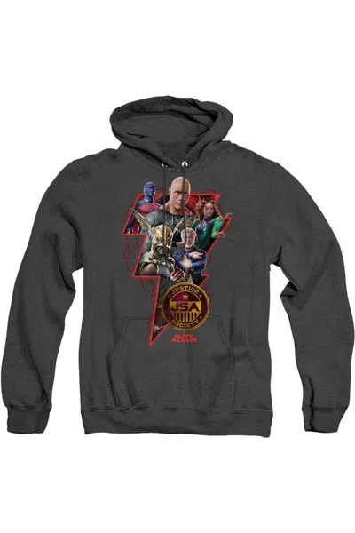 Gildan Black Adam Black Adam Character Bolt Adult Heather Hoodie / Hooded Sweatshirt