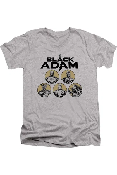 Gildan Black Adam Black Adam Contrast Group Short Sleeve Adult V Neck Premium Cotton Tee / T-shirt In Multi