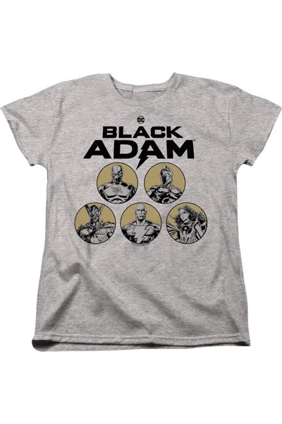 Gildan Black Adam Black Adam Contrast Group Short Sleeve Women´s Tee / T-shirt In Gray