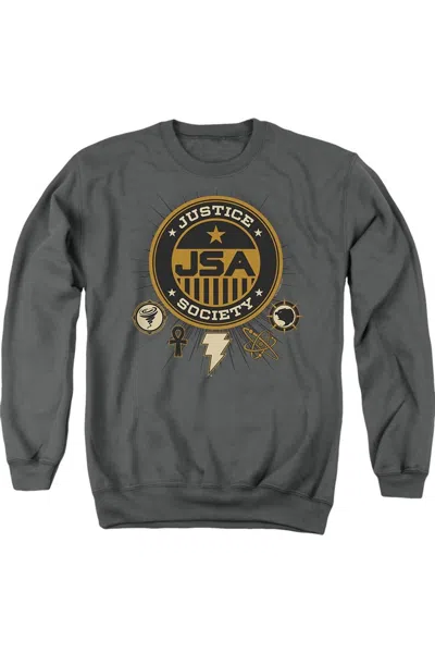 Gildan Black Adam Black Adam Justice Society Adult Crewneck Sweatshirt In Pink