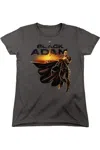 Shop Gildan Black Adam Black Adam Logo With Character Short Sleeve Women´s Tee / T-shirt In Pink