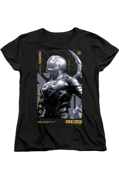 Gildan Blue Beetle (2023) Beetle Heads Up Short Sleeve Women´s Tee / T-shirt In Black