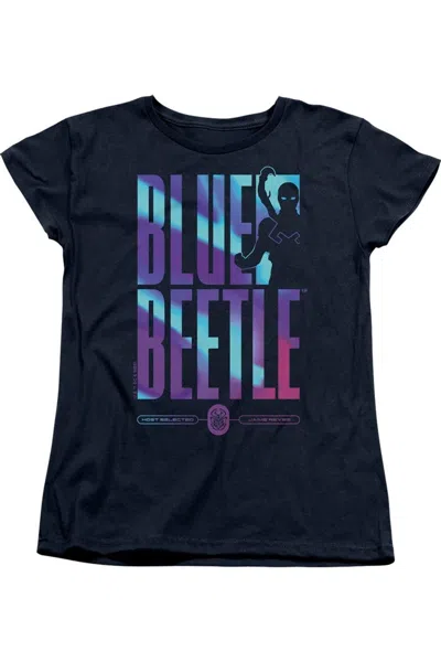 Gildan Blue Beetle (2023) Hero Host Short Sleeve Women´s Tee / T-shirt In Black