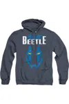 Gildan Blue Beetle (2023) Mask Adult Heather Hoodie / Hooded Sweatshirt In Blue